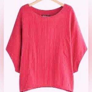 NWT, Zanzea, Linen Lux Top, Dolman/Over-sized Sleeves,Excellent Wardrobe Add,XL